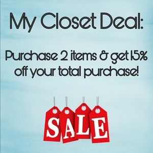 ✨Purchase 2 items & get 15% off!✨